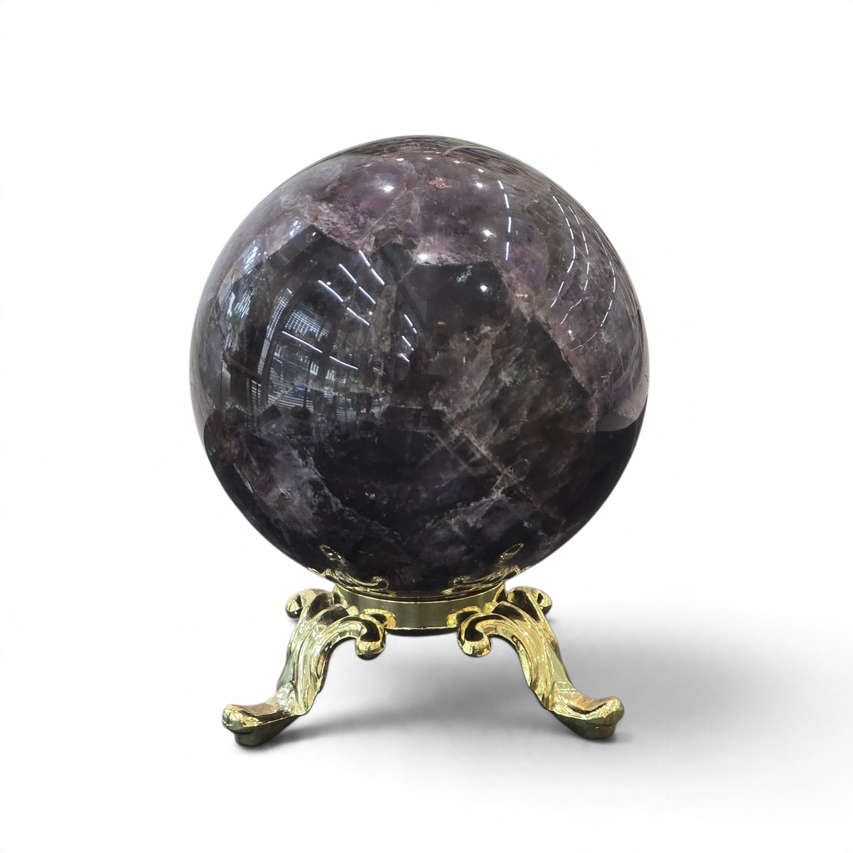 The Stone of Ascension: Natural Super 7 Crystal Sphere (approx. 73mm dia.)