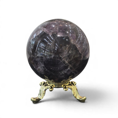 The Stone of Ascension: Natural Super 7 Crystal Sphere (approx. 73mm dia.)