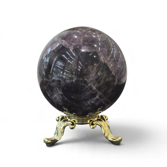 The Stone of Ascension: Natural Super 7 Crystal Sphere (approx. 73mm dia.)