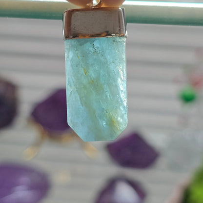 Aquamarine Pendant (Sterling Silver 925)