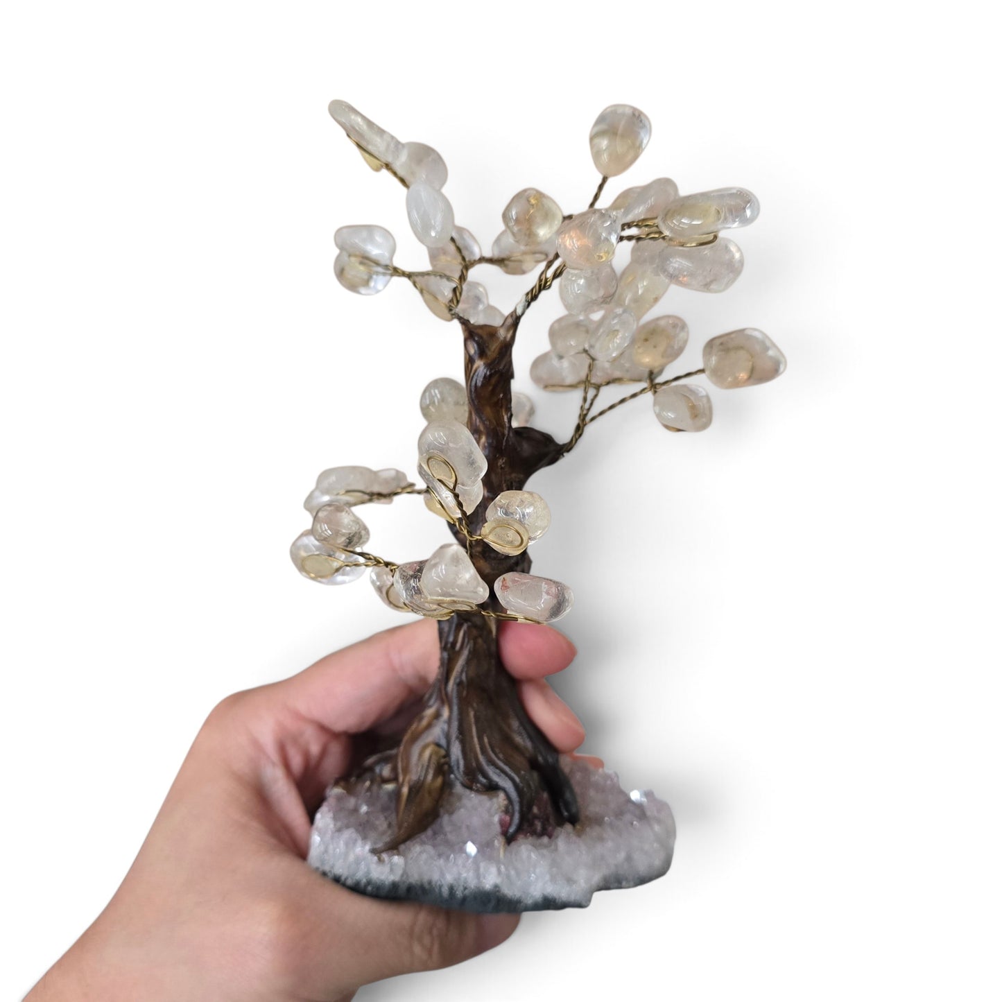 Serene Abundance: Citrine Crystal Tree on Light Amethyst Matrix