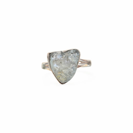 Raw Aquamarine Size 11 Ring (Sterling Silver 925)