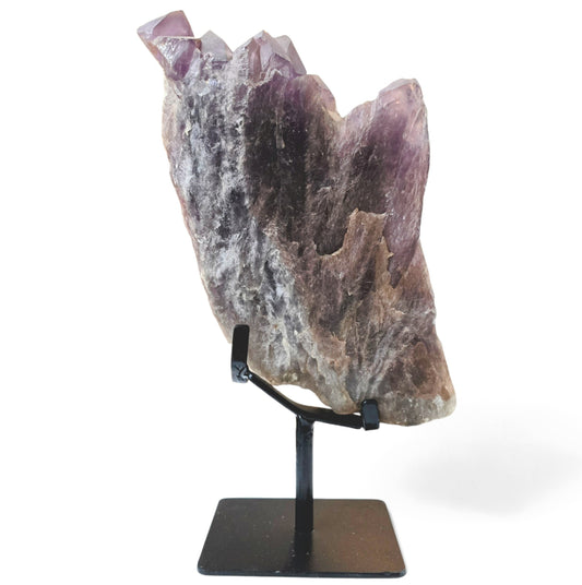 Polished Amethyst Slab with Stand