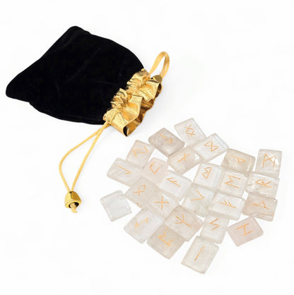 Clear Quartz Crystal Runes