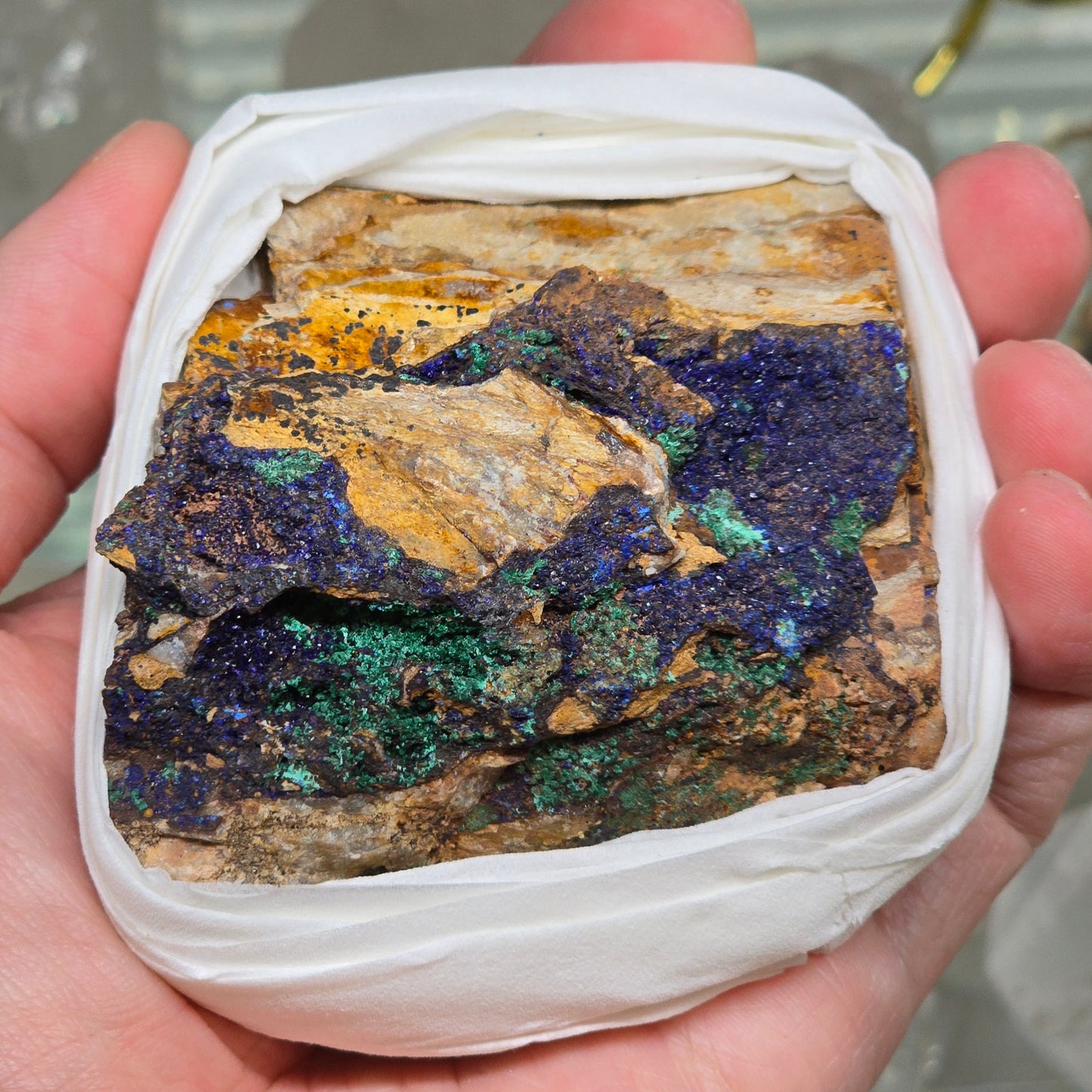 Earth & Sky United: Raw Azurite with Malachite Specimen