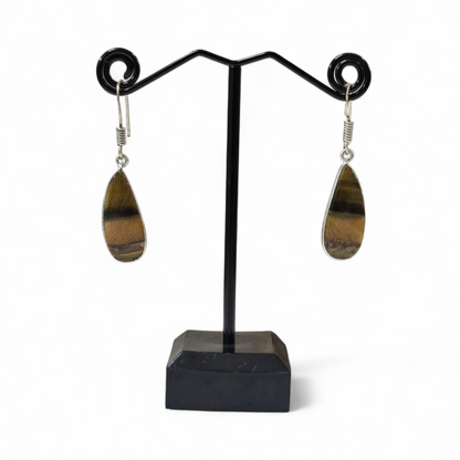 Tiger’s Eye Earrings (Sterling Silver 925)