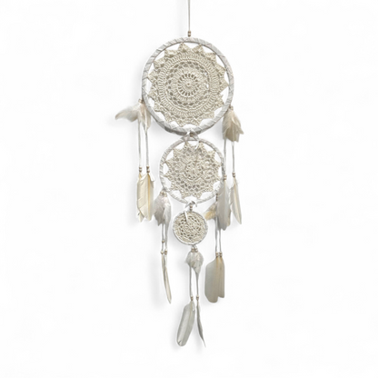 Sacred Trinity Macramé Dreamcatcher (Medium - 3 Hoops)