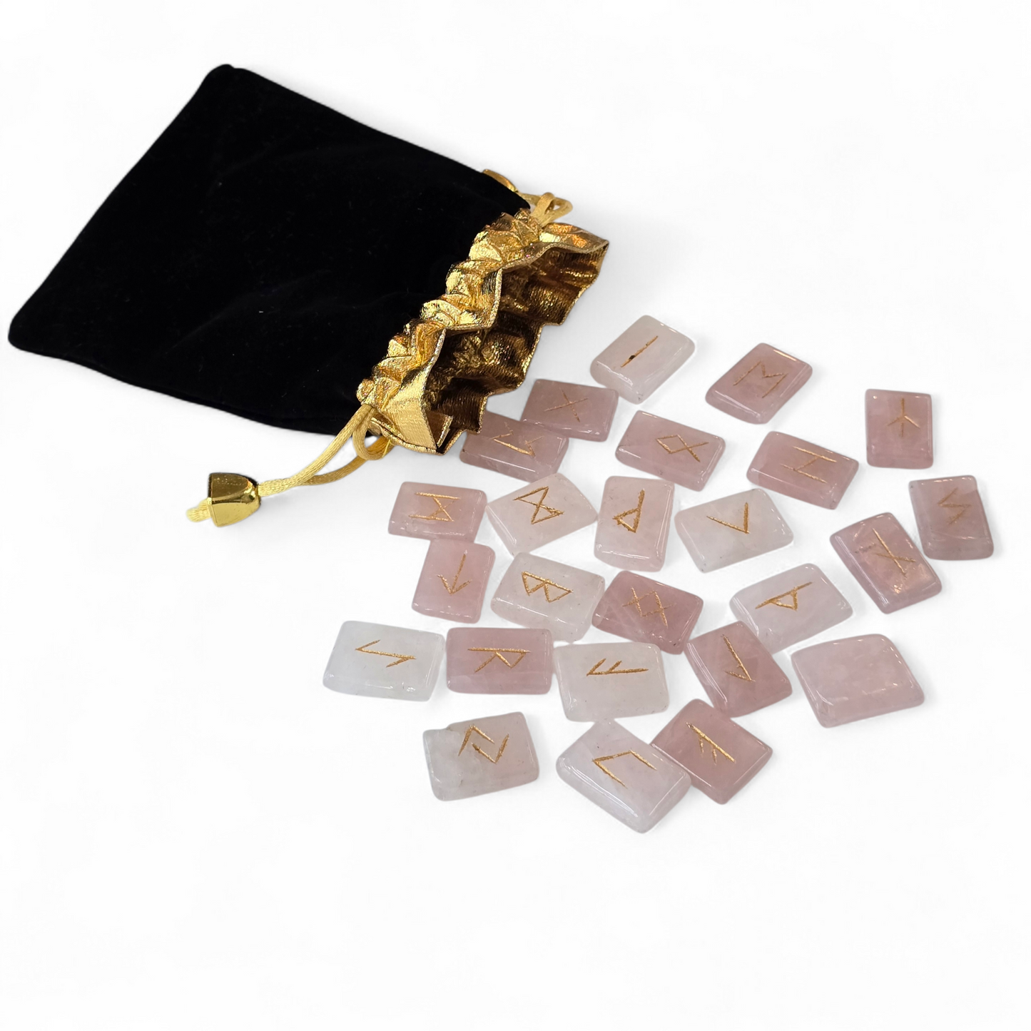 Rose Quartz Crystal Runes