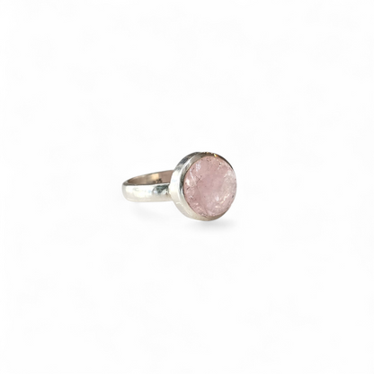 Morganite Size 8 Ring (Sterling Silver 925)