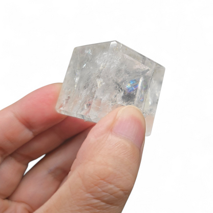Rainbow Clear Quartz Cube