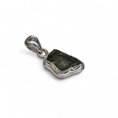 Moldavite Pendant #1 (Sterling Silver 925)