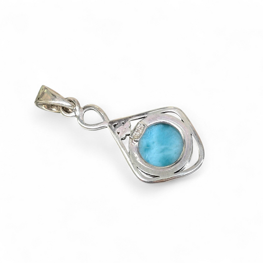 Larimar Pendant #1 (Sterling Silver 925)