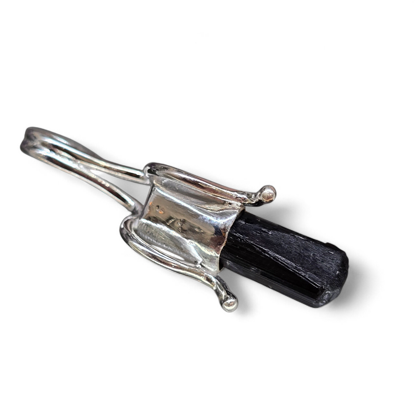 Black Tourmaline Pendant #1 (Sterling Silver 925)