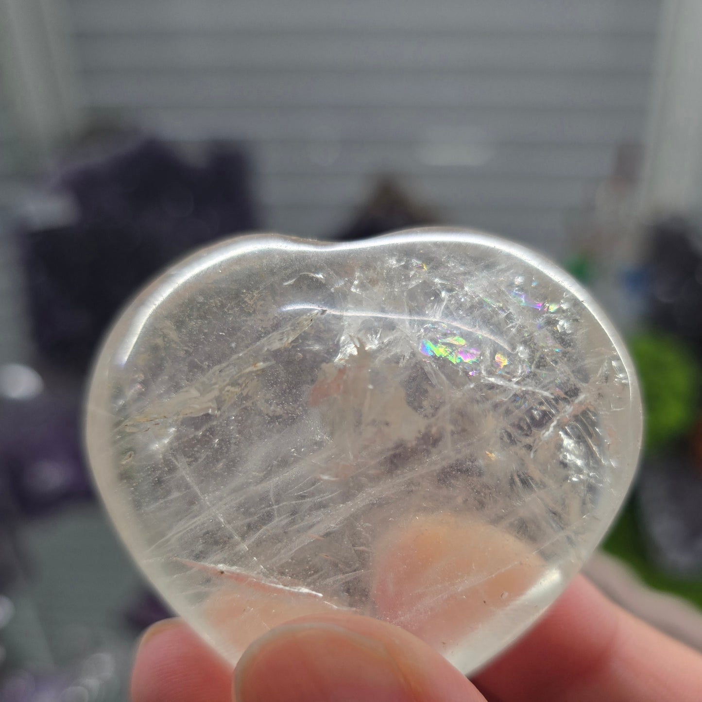 Clear Quartz Polished Heart #4