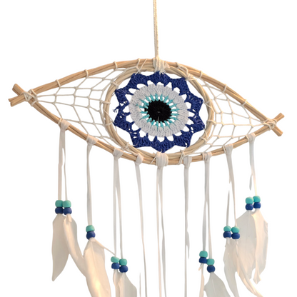 The Watchful Protector: Eye-Shaped Evil Eye Dream Catcher
