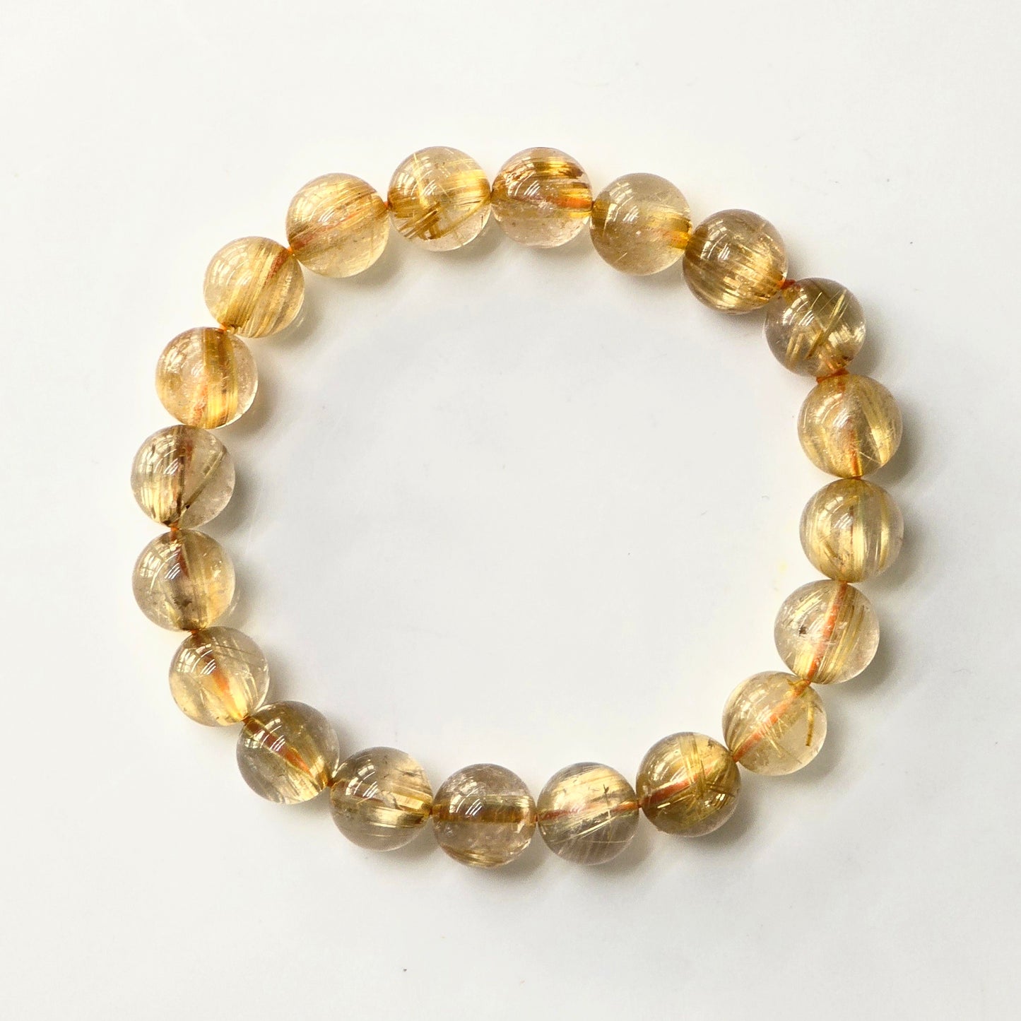 Premium Golden Rutilated Quartz Bracelet (Approx. 8mm - 17cm)