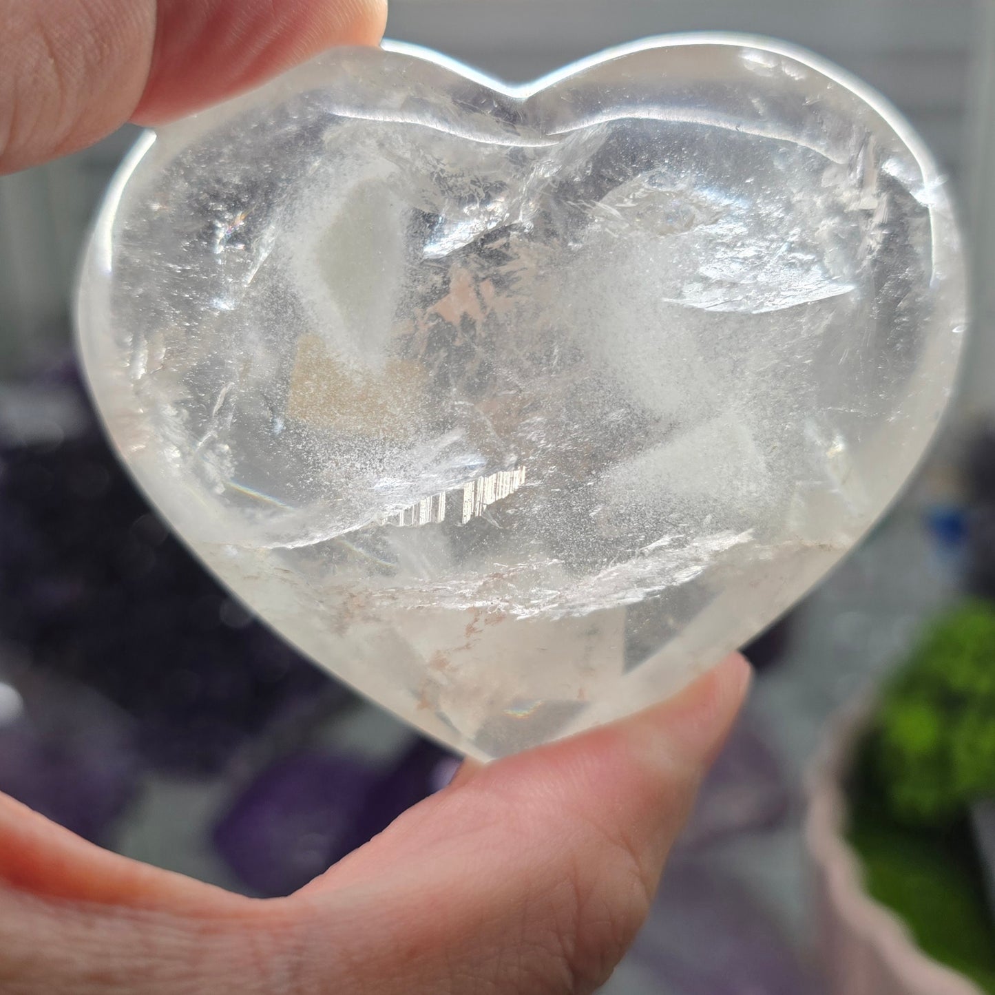 Clear Quartz Polished Heart #3