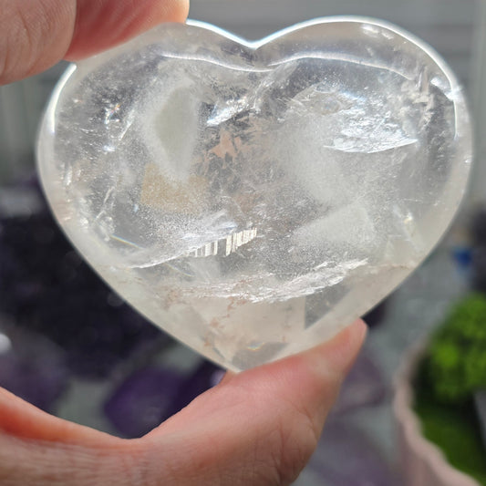 Clear Quartz Polished Heart #3