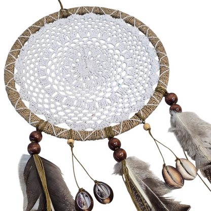 Tribal Earth & Sea Mandala Macrame Dreamcatcher (Medium)