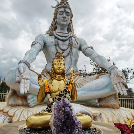Amethyst Serenity: Lord Shiva Altar Statue